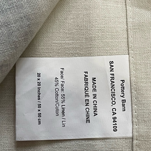 Pottery barn circa 2011 tea towels set of 3 ivory and gold - Picture 3 of 4